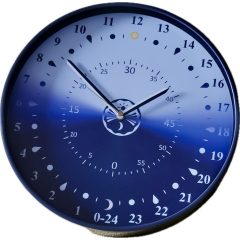   Harmónia Óra, 24h falióra – Fekete-fehér mutatóval, szürke keretben